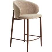 Light&living Barkruk 57x55x94 cm ALUKO licht bruin+bruin - set van 2