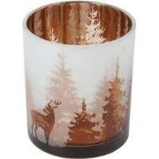 Theelichthouder rond Caja S zilver