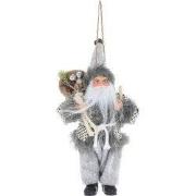 Kerstman staand grijs 20 cm
