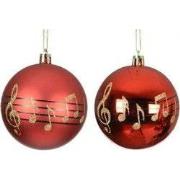 Kerstbal plastic d8 cm rood a2