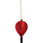 kerstornament padelracket rood