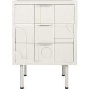 Nachtkastje Beige - 3 Lades - 40x50x71cm - Funk