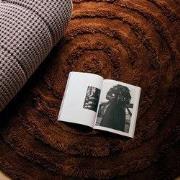 HKliving rond wollen vloerkleed mahogany 150cm Bruin