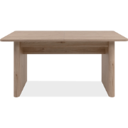 Uitschuifbare eettafel van 160 tot 200 cm in eiken decor en zwart - OM...