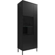 Meubella - Vitrinekast Queen - Mat Zwart - 70 cm