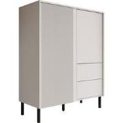 Meubella - Dressoir Margareth - Wit - 100 cm - Hoog