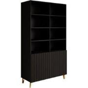 Meubella - Boekenkast Palamos - Mat zwart - 100 cm