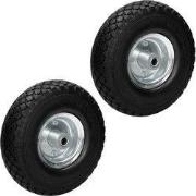 2 x zakwagenwiel massief rubber zwart 260 x 85 mm