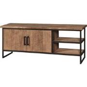 DTP Home TV stand Beam No.2 small, 2 doors, 2 open racks,55x140x40 cm,...