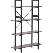 DARBY - Boekenkast - Donkere houtkleur - Vezelplaat