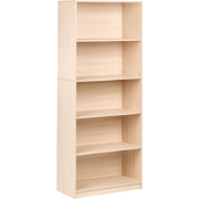 ZEHNA - Boekenkast 5 planken - Lichtbruin - Vezelplaat