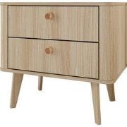 Meubella - Voorne - Nachtkastje - Eiken - 63 cm