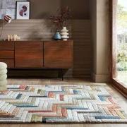 Russo vloerkleed - Laagpolig - 100% Wol - Geo Modern - Multi - 160 x 2...