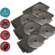 HIXA Raamhor - Zwart - 130x150cm - Set van 6 Stuks - Gaas - Anti-insec...