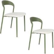 Housecraft Living Adelina Eetkamerstoelen Groen - Set van 2