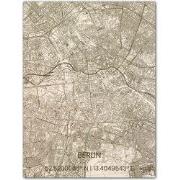 Houten Citymap Berlijn 70x50 cm