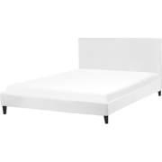 FITOU  - Tweepersoonsbed - Wit - 160 x 200 cm - Fluweel
