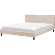 FITOU  - Tweepersoonsbed - Zandbeige - 180 x 200 cm - Polyester