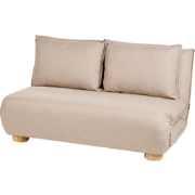 ABISKO - Slaapbank 2-zits - Beige - Kunstlinnen