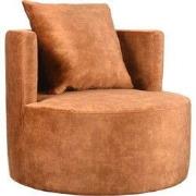 LABEL51 Fauteuil Evy - Oker - Velours - 90 cm