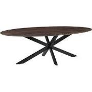 LABEL51 Eetkamertafel James - Espresso - Mangohout - 240 cm - Ovaal