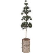 Clayre & Eef Mini Kunstkerstboom 14x14x60 cm Groen Hout