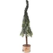 Clayre & Eef Mini Kunstkerstboom Ø 10x35 cm Groen Hout
