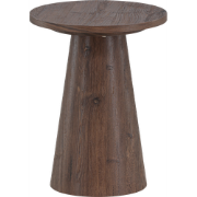 Lexi houten bijzettafel donkerbruin - Ø 35 cm