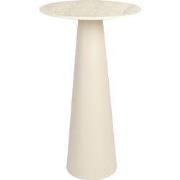 Bijzettafel Rond - Beige Keramiek - 40x40x70cm - Karula