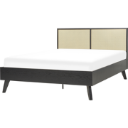 MONPAZIER  - Tweepersoonsbed - Zwart - 140 x 200 cm - Populierhout