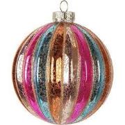 Clayre & Eef Kerstbal Ø 10x11 cm Meerkleurig Glas