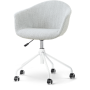 Nout-Otis bureaustoel grijs melange - wit onderstel