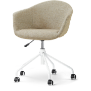 Nout-Otis bureaustoel taupe melange - wit onderstel