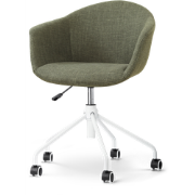 Nout-Otis bureaustoel forestgroen - wit onderstel