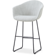 Nino-Otis barkruk grijs melange - zwart onderstel - 75 cm