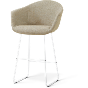 Nino-Otis barkruk taupe melange - wit onderstel - 75 cm