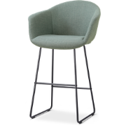 Nino-Otis barkruk saliegroen - zwart onderstel - 75 cm