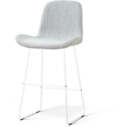 Nino-Fé barkruk grijs melange - wit onderstel - 75 cm