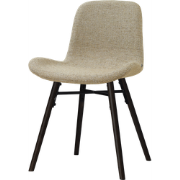 Nena-Fé eetkamerstoel taupe melange - zwart houten onderstel
