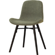 Nena-Fé eetkamerstoel forestgroen - zwart houten onderstel