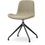 Nola-Fé draaibare eetkamerstoel taupe melange - zwart onderstel