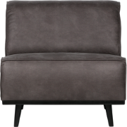 WOOOD Statement 1-Zits Element - Lederlook - Donkergrijs - 77x79x93