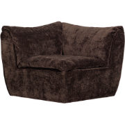 WOOOD Baggy Hoekelement - 3D Chenille - Donkerbruin - 81x96x96