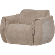 WOOOD Baggy Draaifauteuil - 3D Chenille - Zand - 81x104x84