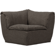 WOOOD Baggy Hoekelement - Geweven Stof - Warmgrijs Melange - 81x96x96