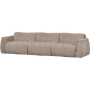 WOOOD Baggy 3-Zits Bank - 3D Chenille - Zand - 81x309x101