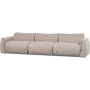 WOOOD Baggy 3-Zits Bank - Geweven Stof - Naturel Melange - 81x309x101