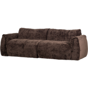 WOOOD Baggy 2-Zits Bank - 3D Chenille - Donkerbruin - 81x228x101