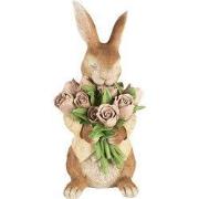 Clayre & Eef Decoratie Beeld Konijn 39 cm Bruin Kunststof