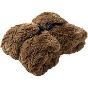 Dutch Decor NOVIN - plaid 130x160 cm - imitatiebont - Sepia - bruin - ...